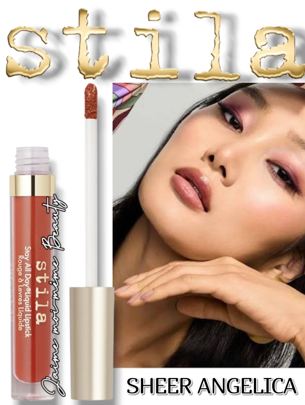 Stila Sheer Angelica Liquid Lipstick - Warm Nude Rose Brown
